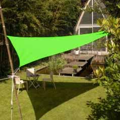 Triangular waterproof sun canopy - apple green